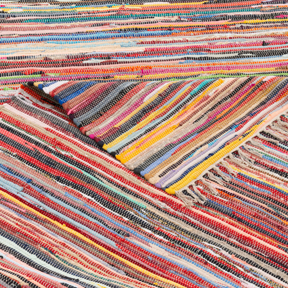 Tapis en coton uni multicolore 120x180 cm — vue 4