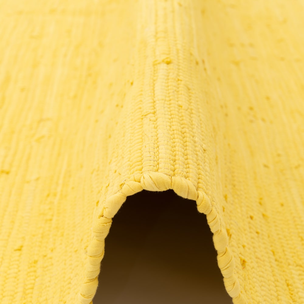 Tapis en coton uni jaune 60x120 cm — vue 4