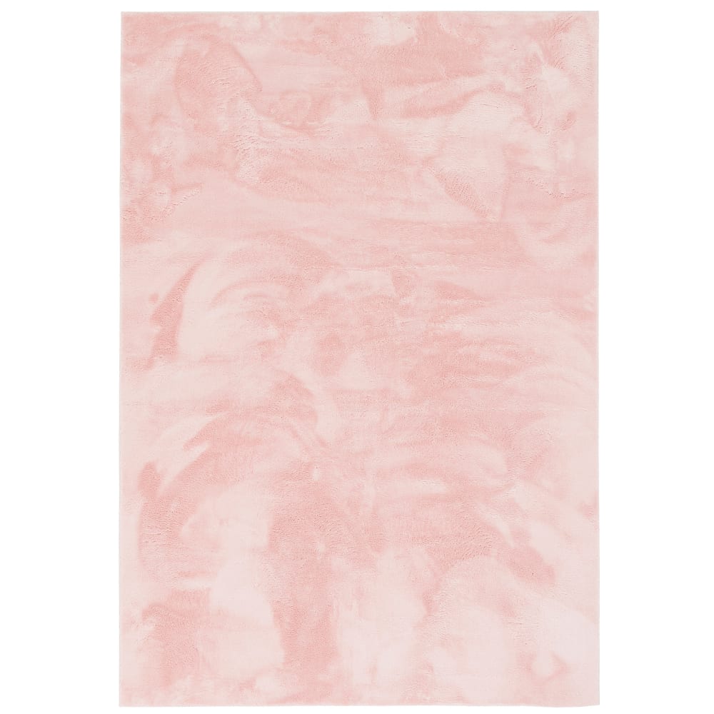Tapis en fausse fourrure uni rose 80x150 cm