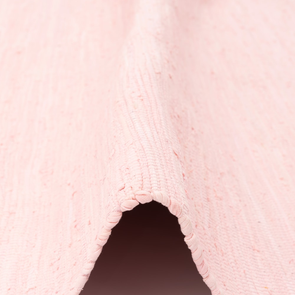 Tapis en coton uni rose 70x140 cm — vue 4