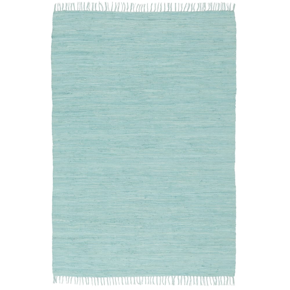 Tapis en coton uni bleu 70x140 cm