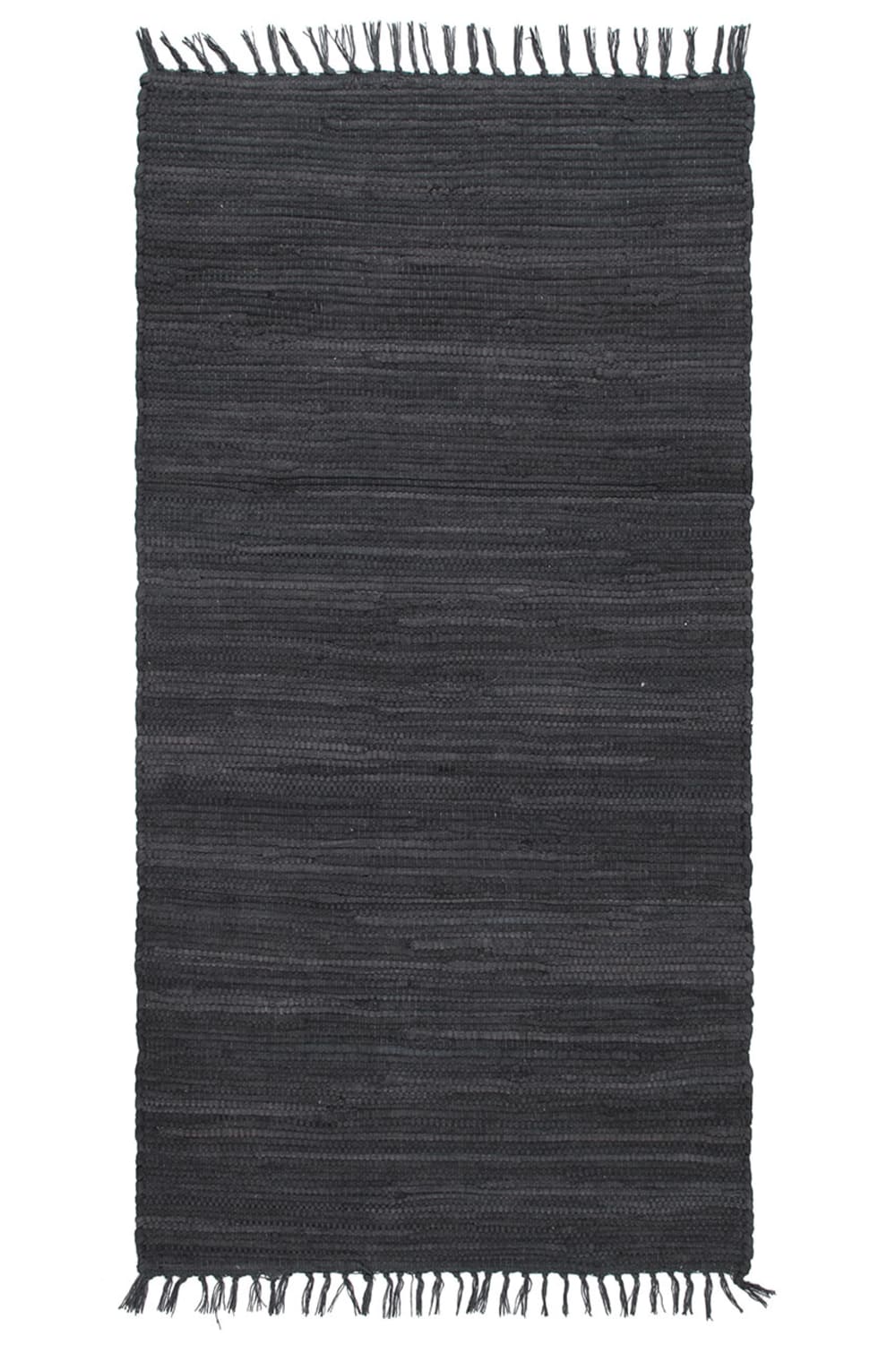 Alfombra multiusos de algodón lavable gris oscuro 180x120cm