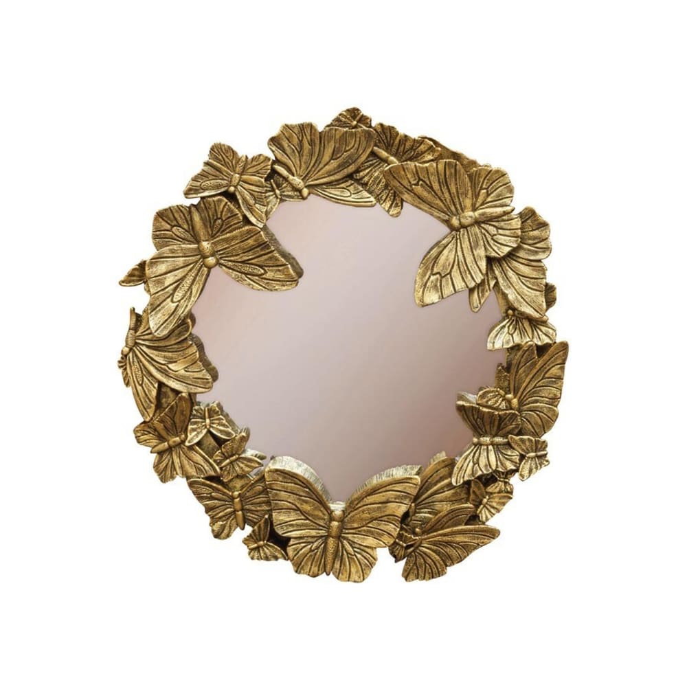 Miroir en résine doré