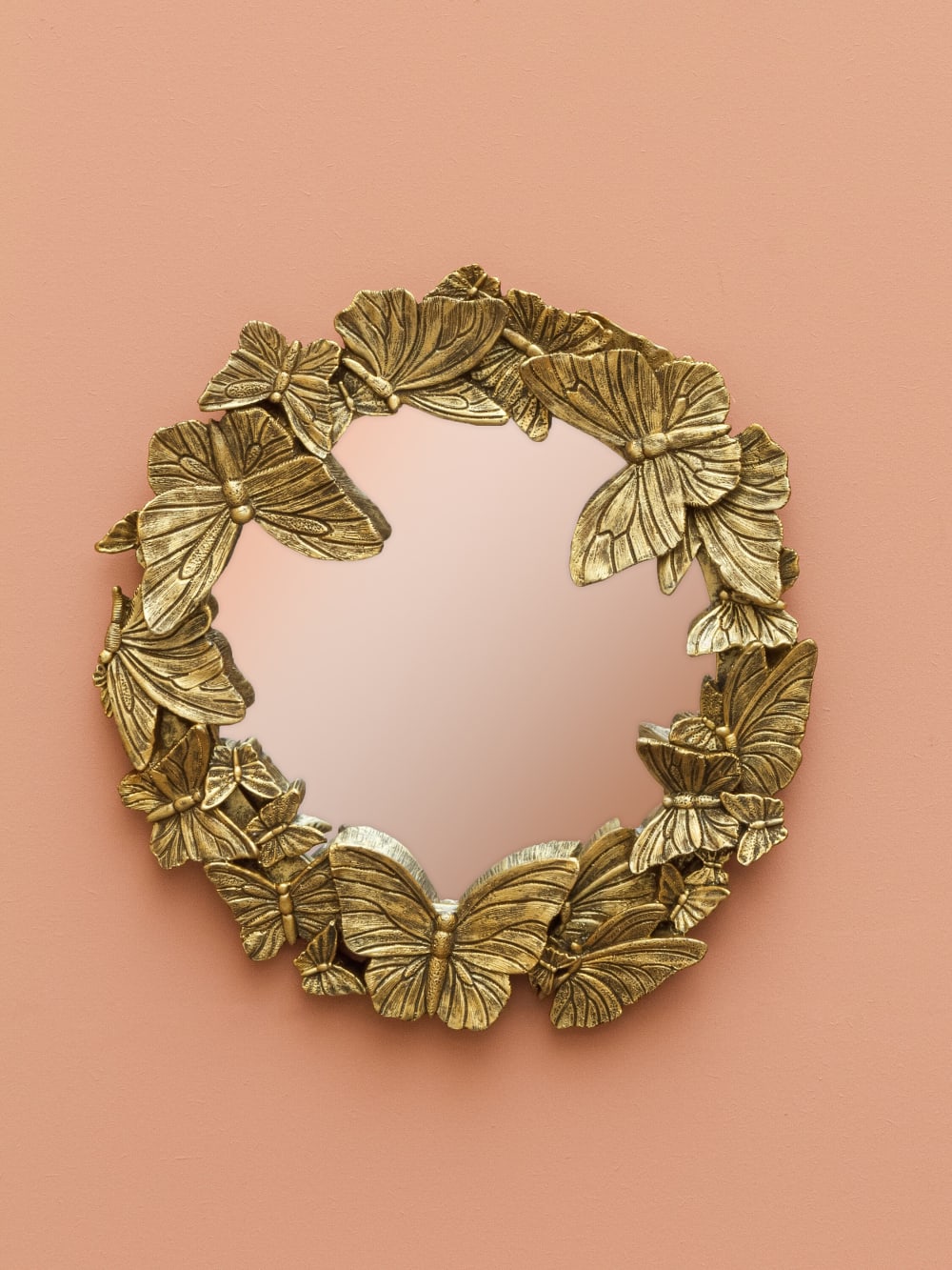 Miroir en résine doré