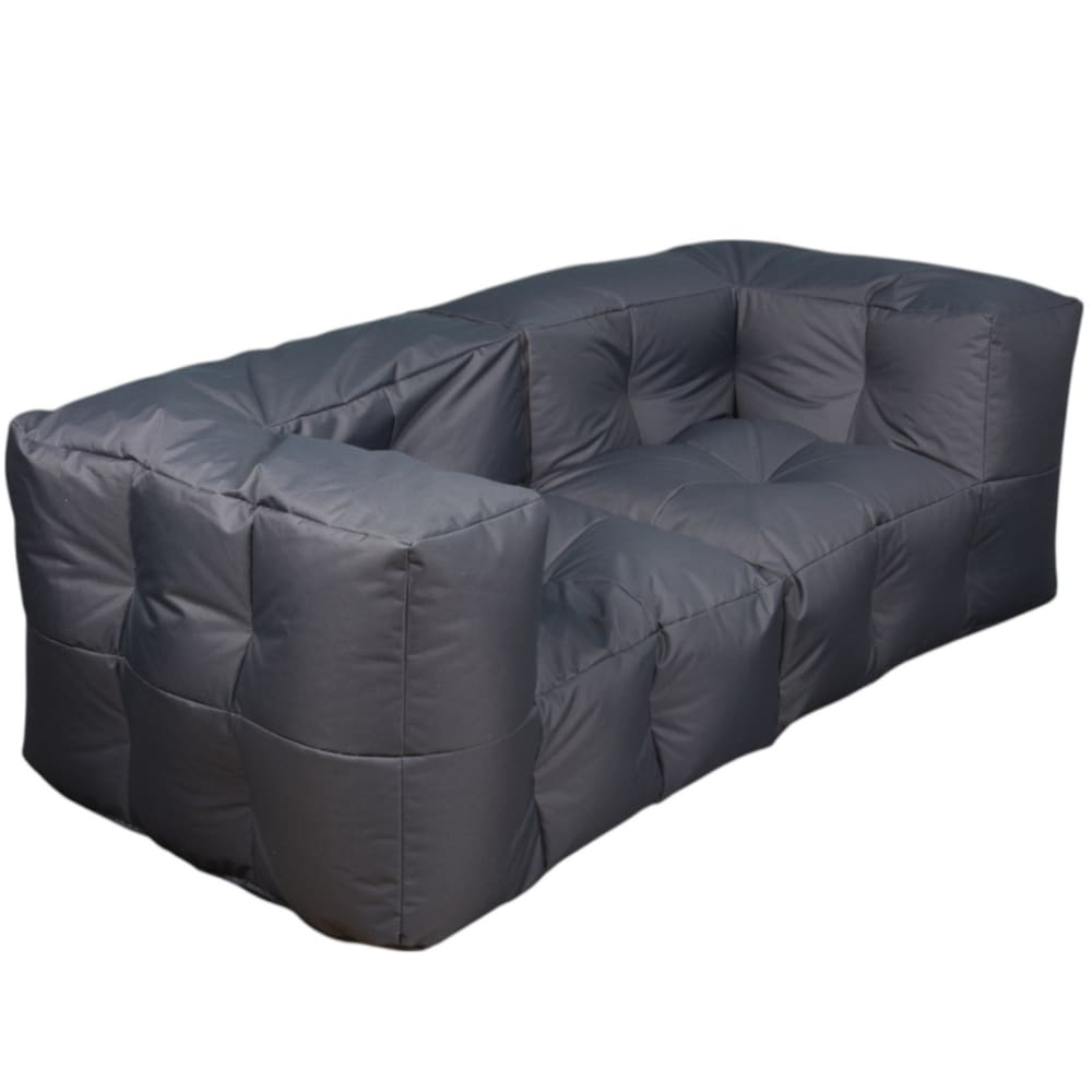 Canapé modulable extérieur imperméable 90 x 180 cm gris foncé