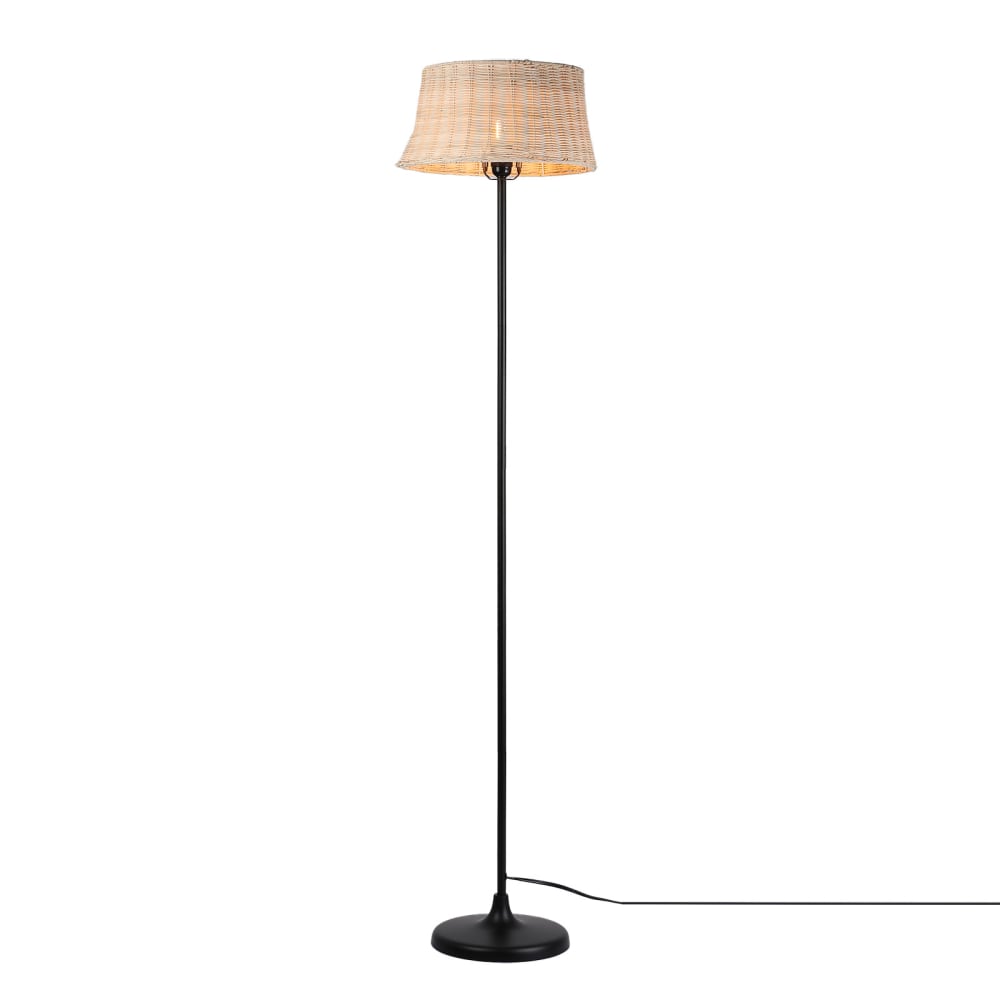 Lámpara de pie de bambú natural tejido a mano, E27 Alt.147 cm