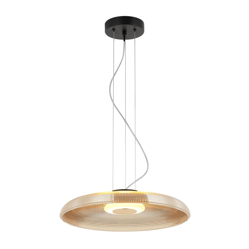 Suspension en verre Noir et ambré 40 cm