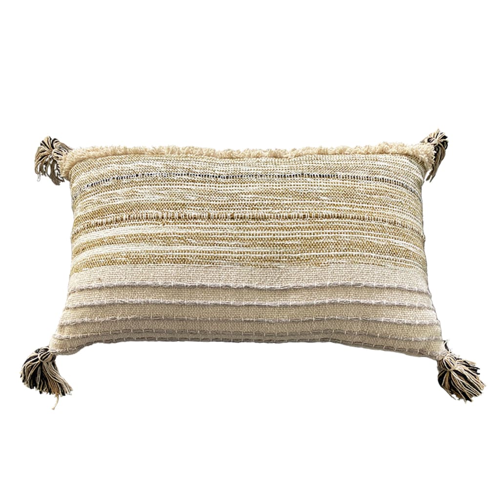 Funda de cojín de algodón marrón 30x50cm