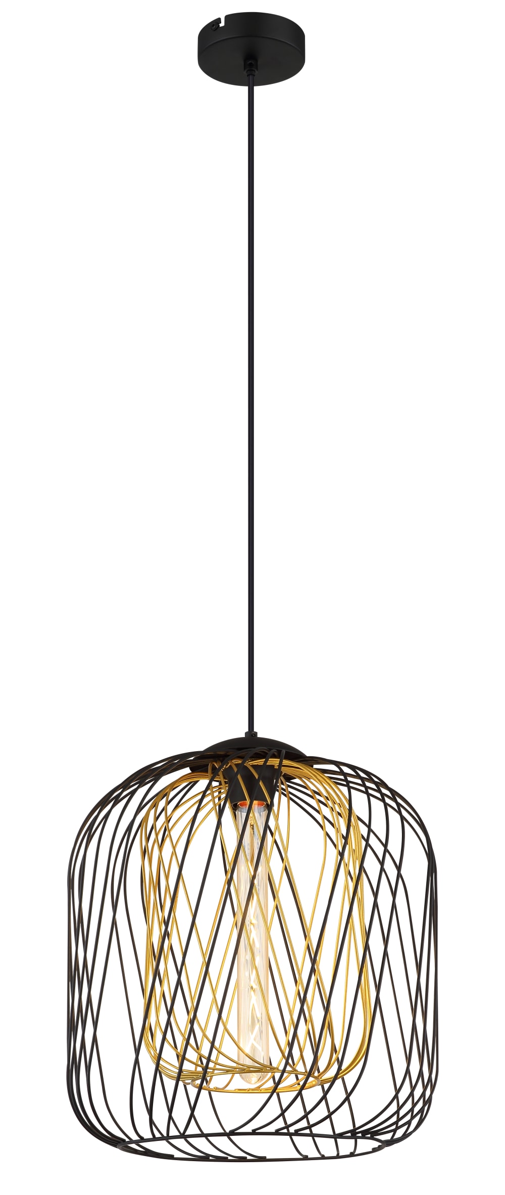 Suspension métal noir mat, 150cm