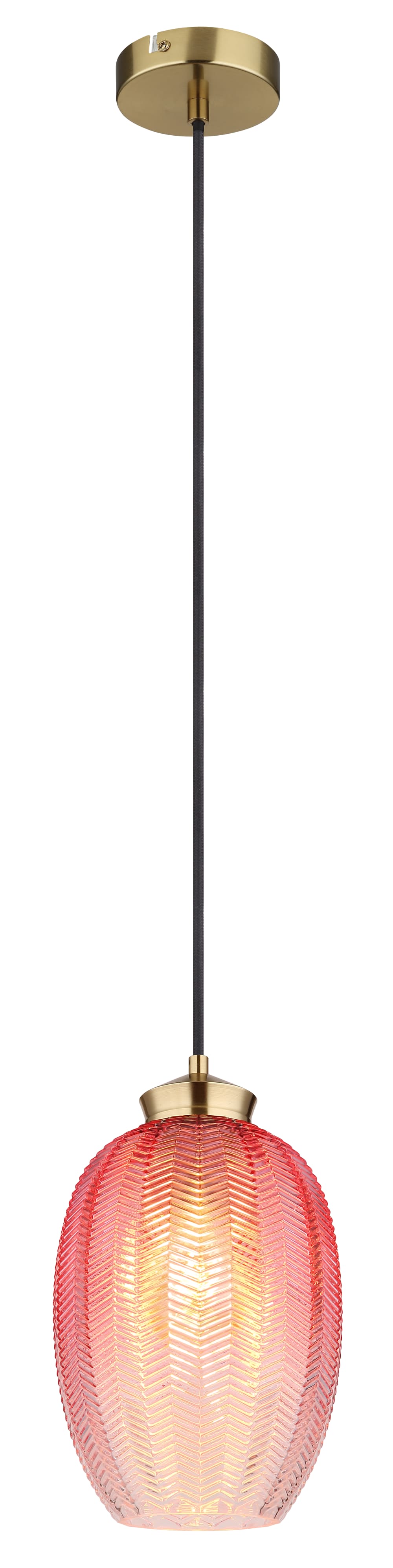 Suspension métal couleur or mat, 120cm