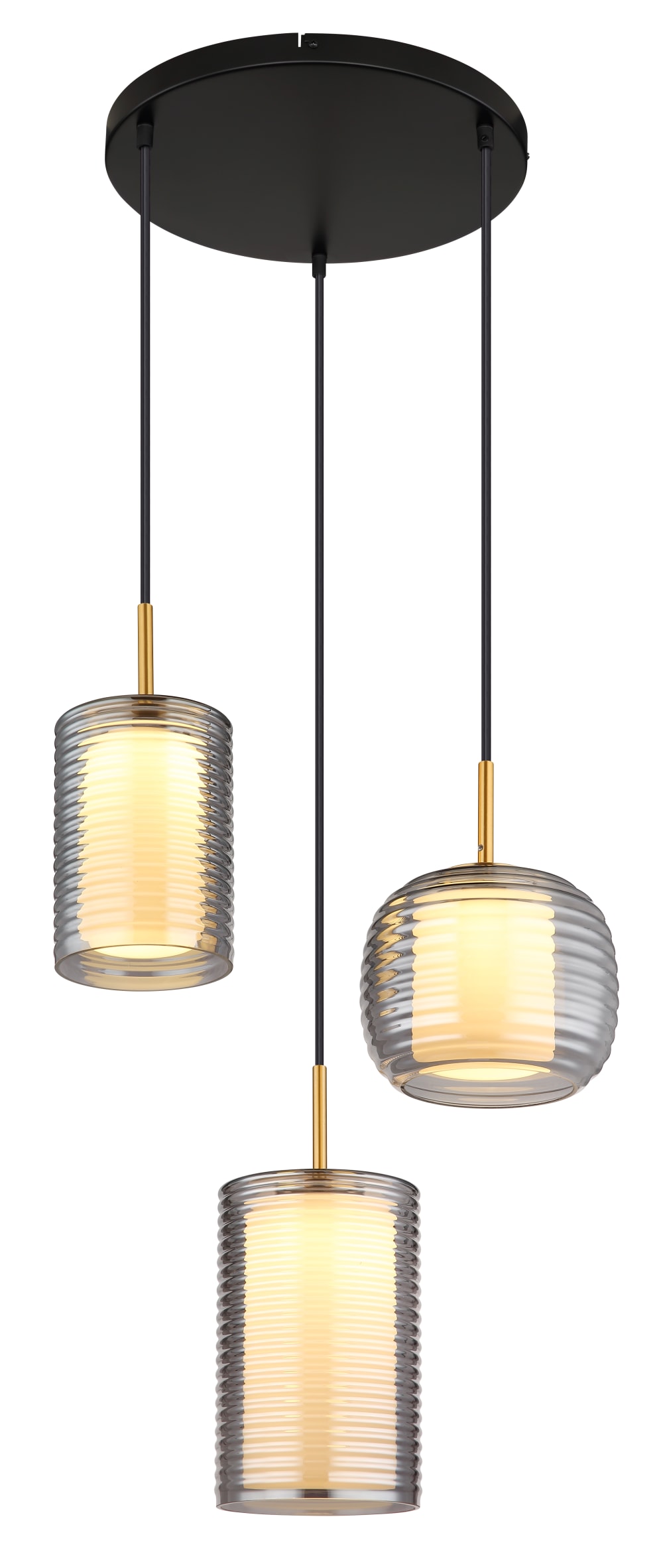 Suspension métal noir mat, 150cm