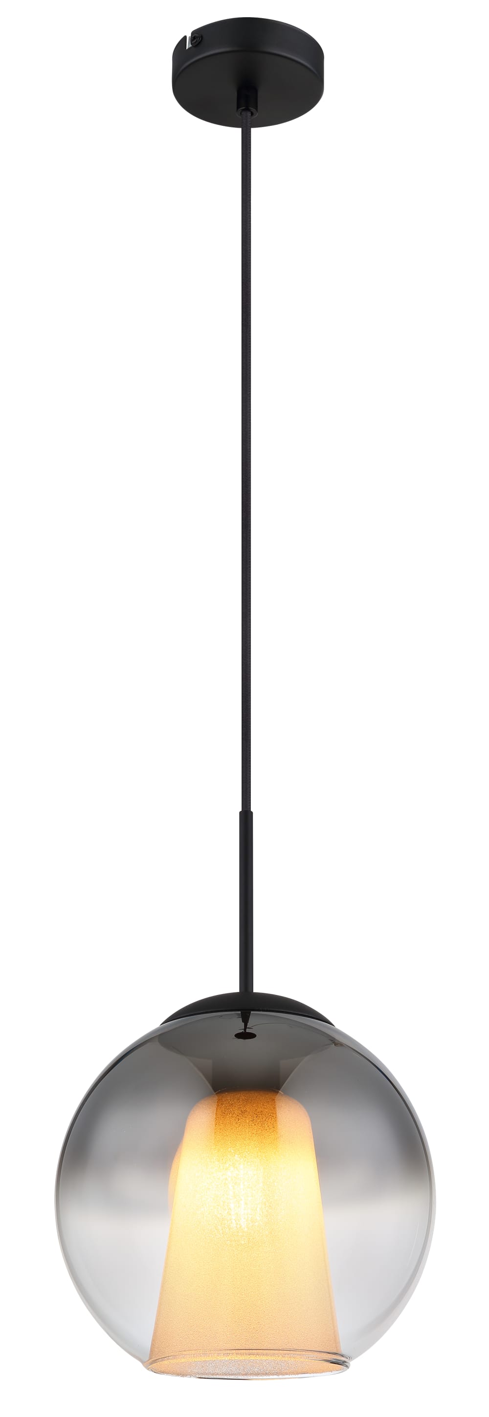 Suspension métal noir mat, 120cm
