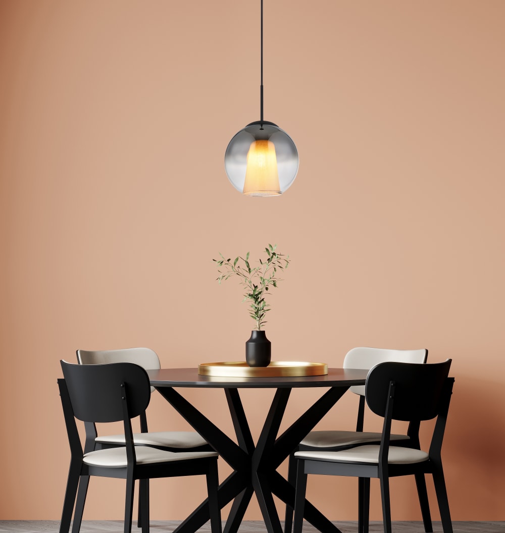 Suspension métal noir mat, 120cm — vue 3