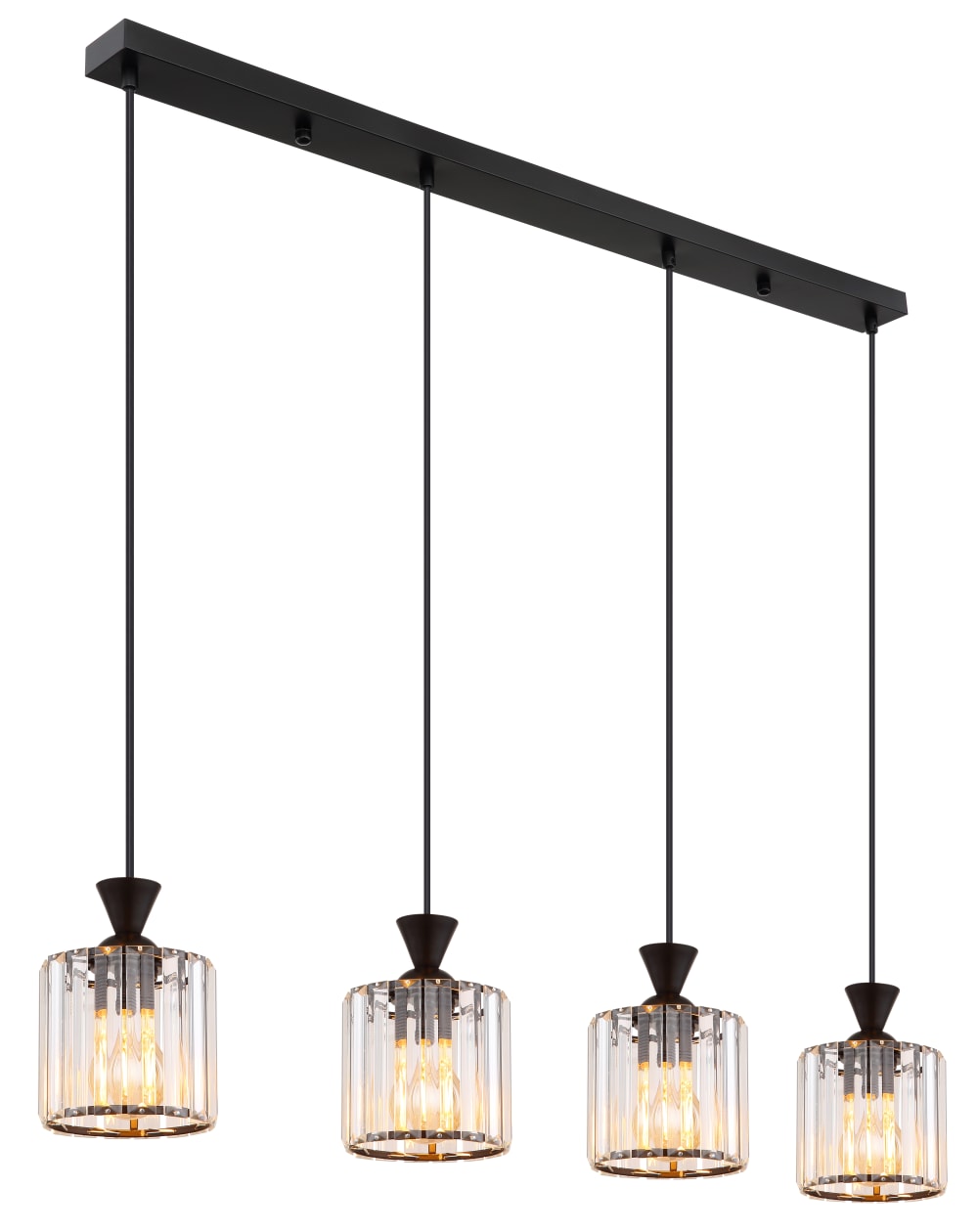 Suspension métal noir mat, 120cm