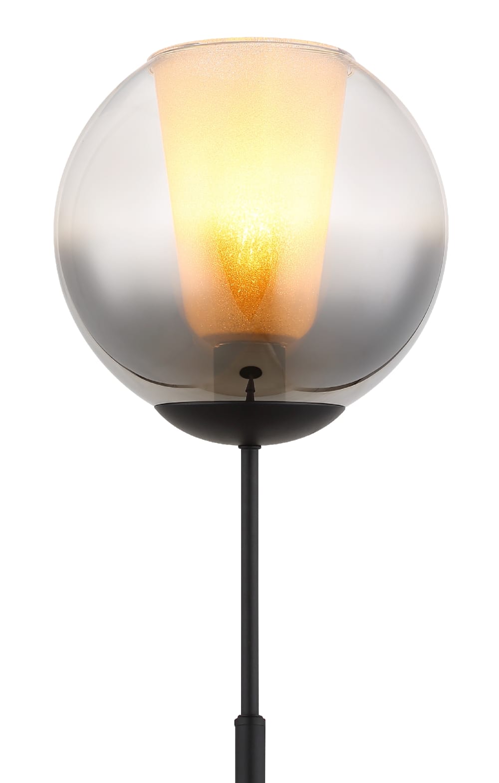 Lampadaire métal noir mat, 154,5cm