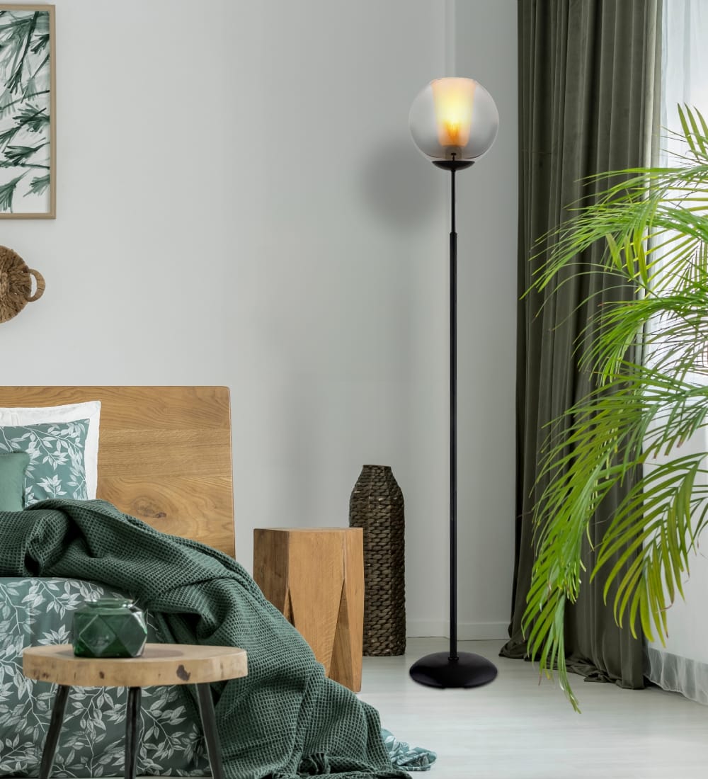 Lampadaire métal noir mat, 154,5cm — vue 3