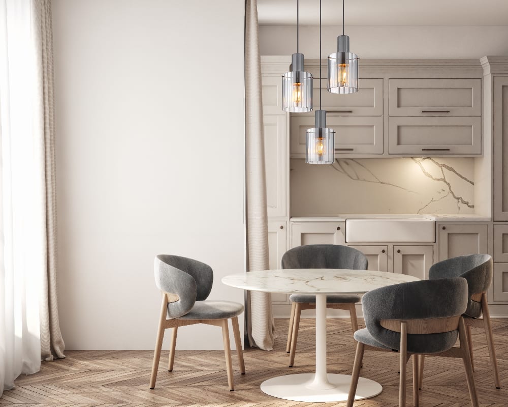 Suspension métal gris foncé, 150cm — vue 3