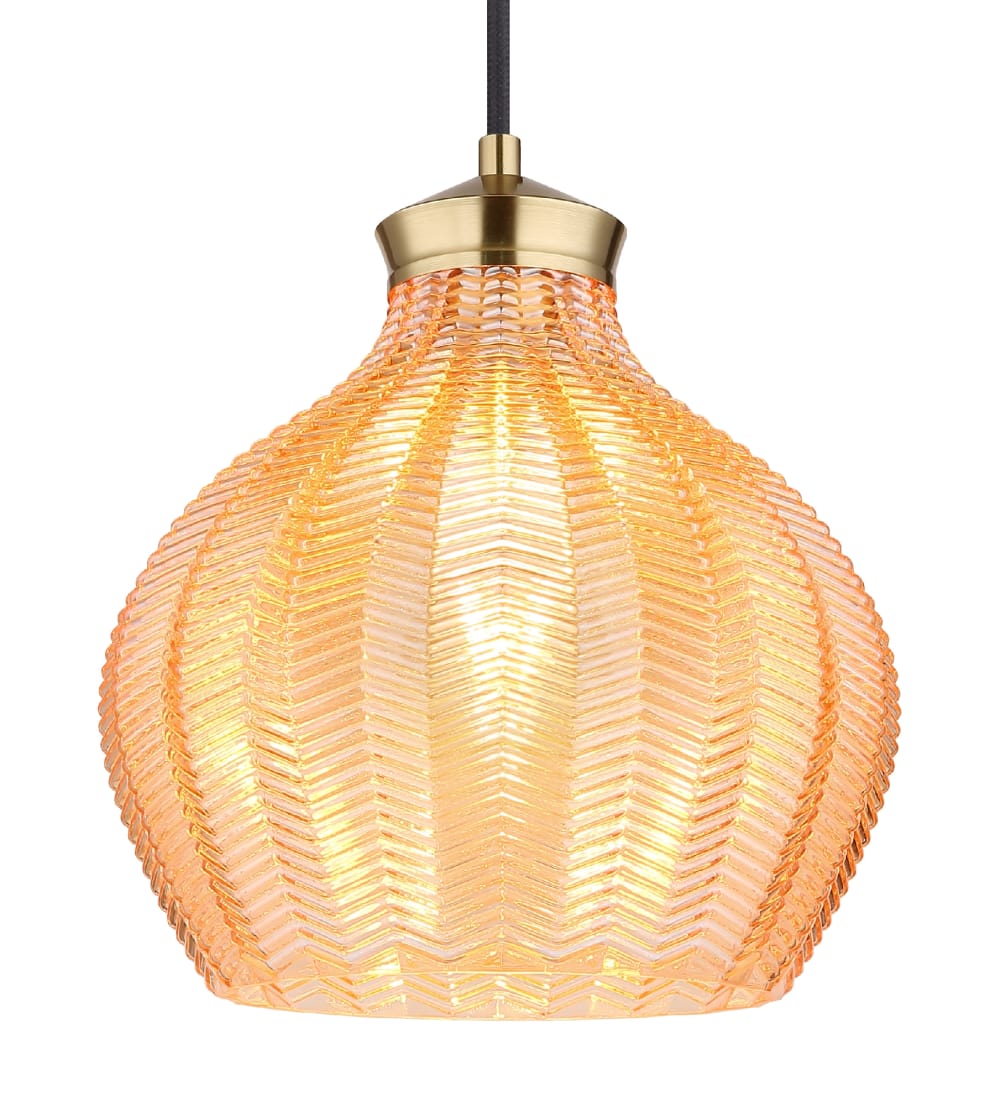 Suspension métal couleur or mat, 120cm