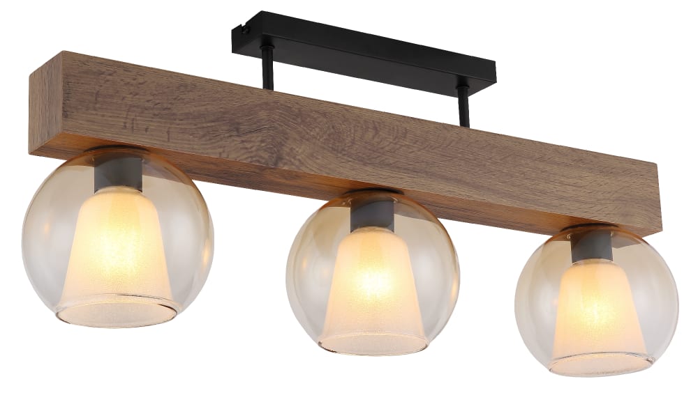 Plafonnier métal noir mat, 32,5cm