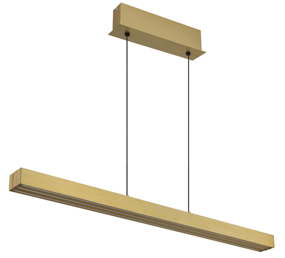 Suspension aluminium brossé couleur laiton antique, 150cm — vue 4