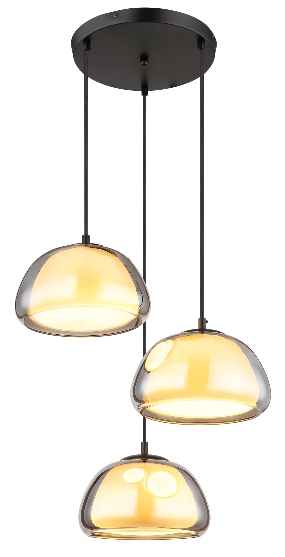 Suspension métal noir mat, 120cm