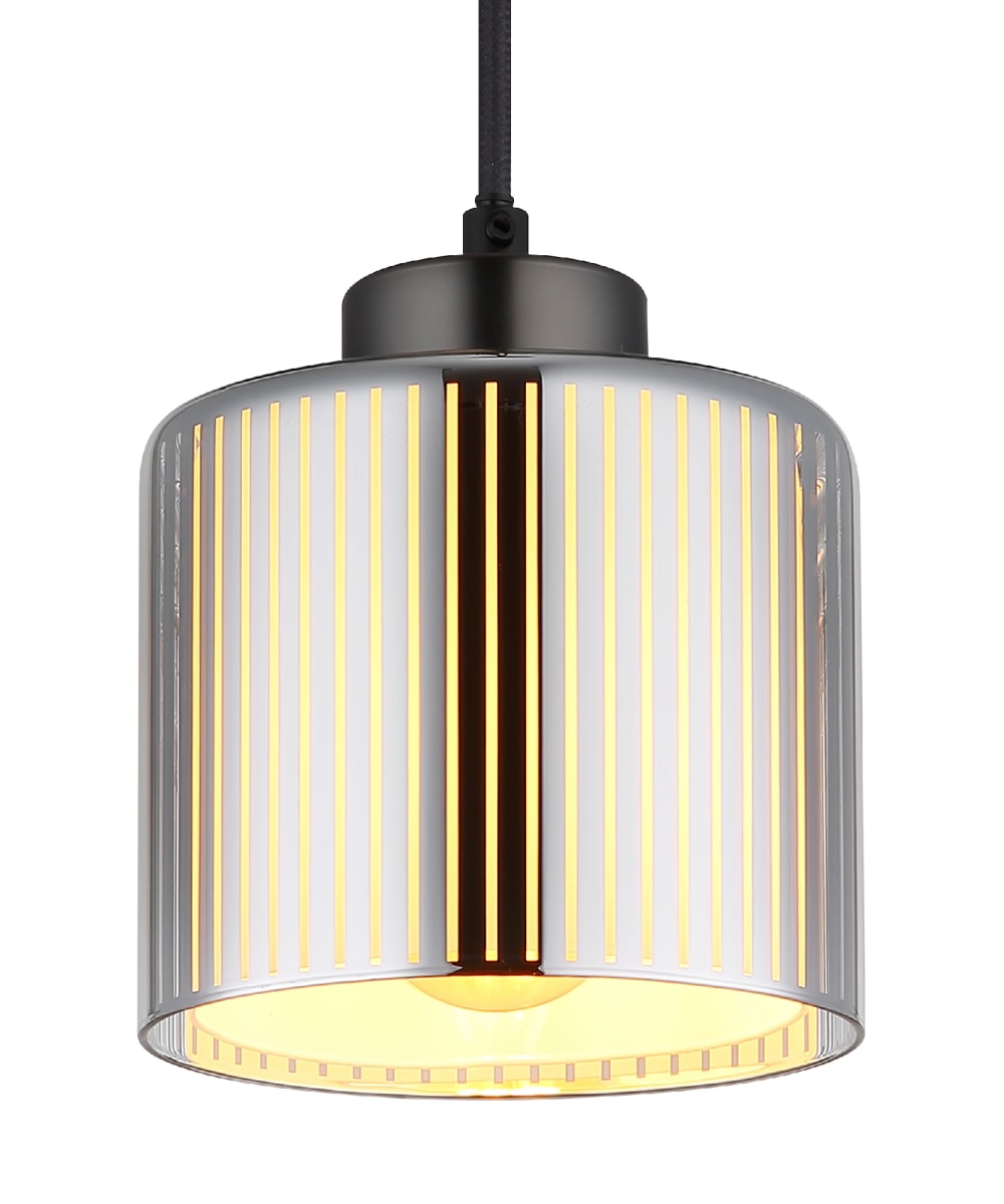 Suspension métal noir chromé/gunmetal mat, 120cm