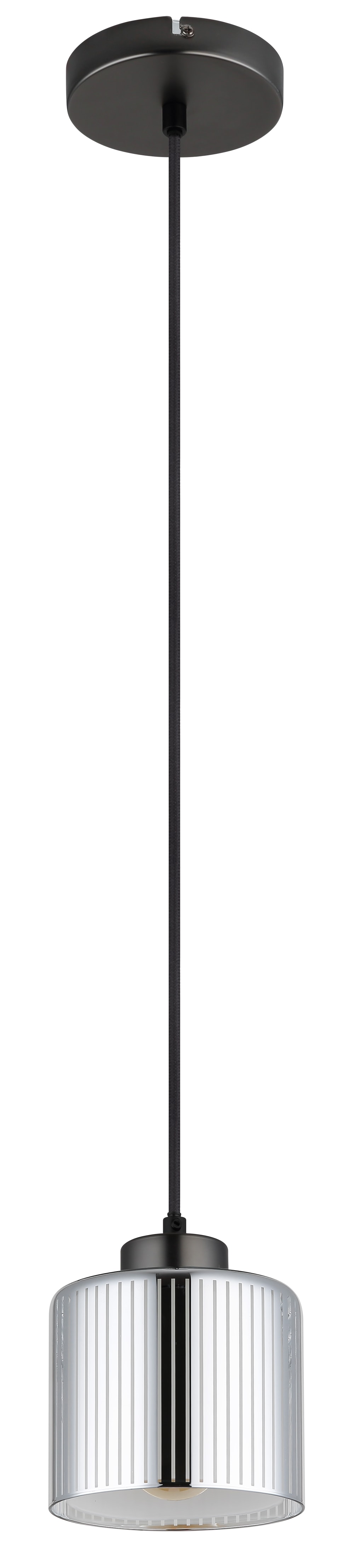 Suspension métal noir chromé/gunmetal mat, 120cm — vue 4