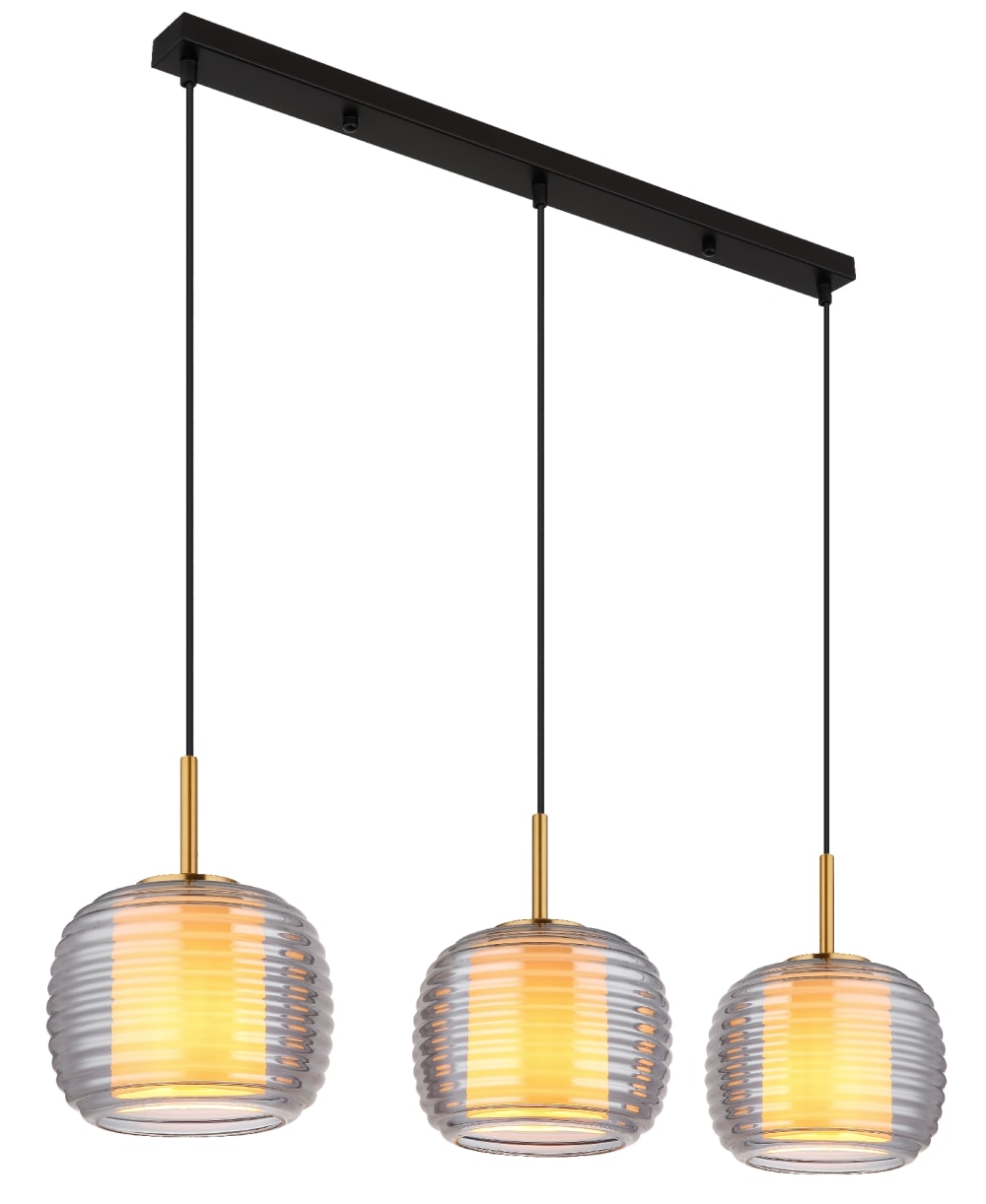 Suspension métal noir mat, 150cm