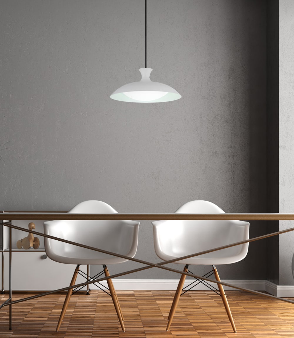 Suspension métal blanc mat, 150cm — vue 3