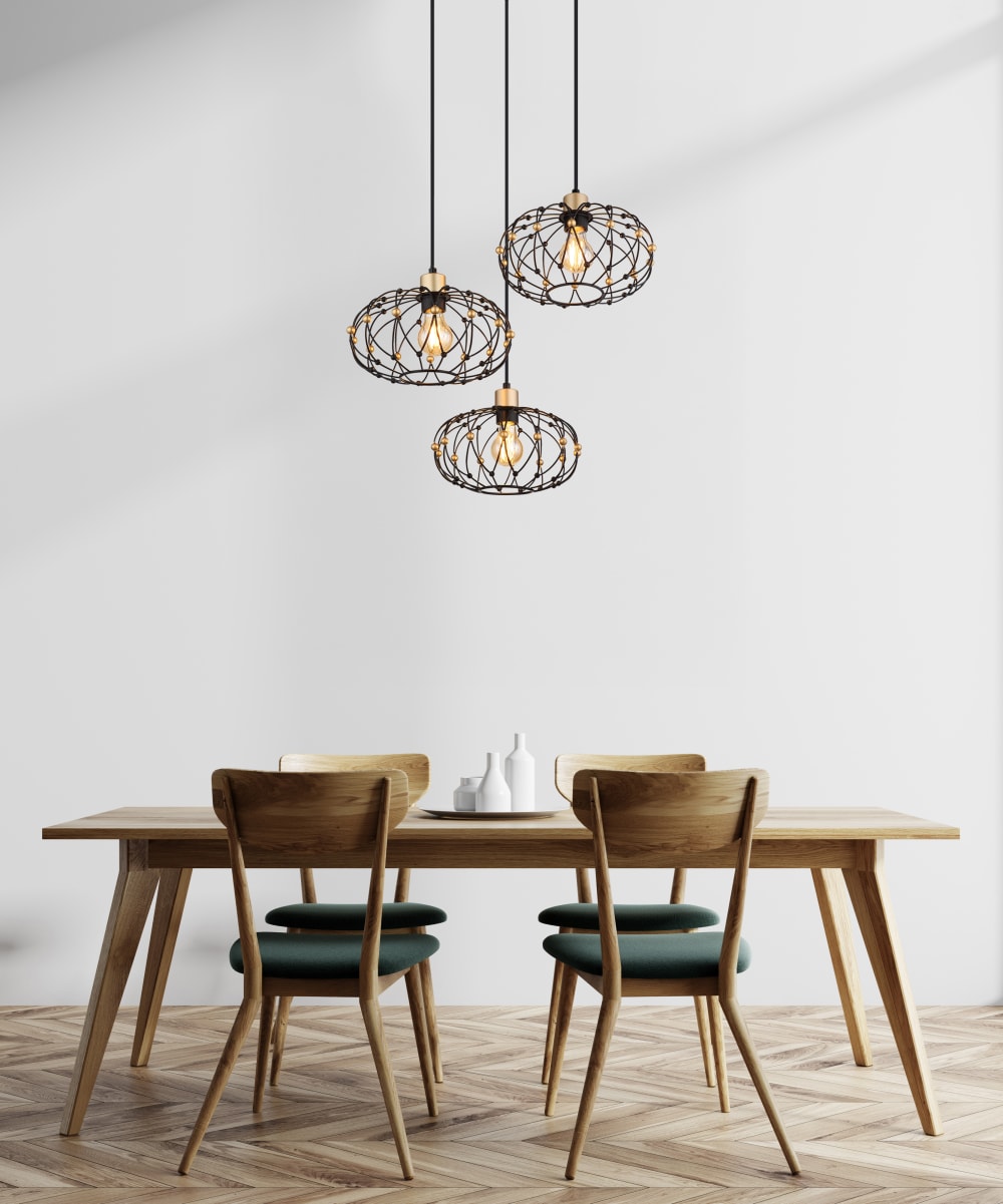 Suspension métal noir mat, 150cm — vue 3