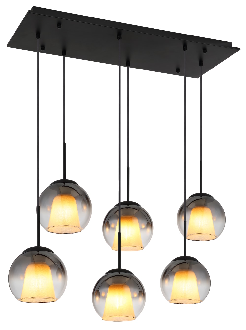 Suspension métal noir mat,120cm