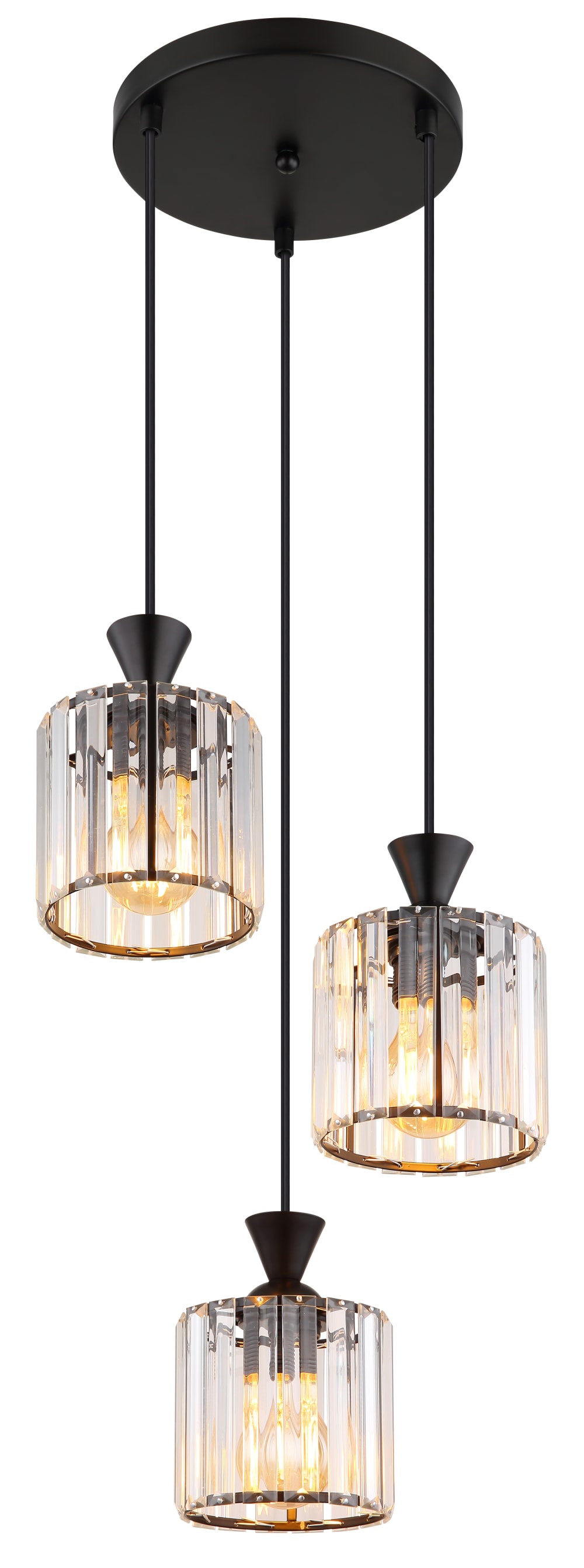 Suspension métal noir mat, 120cm