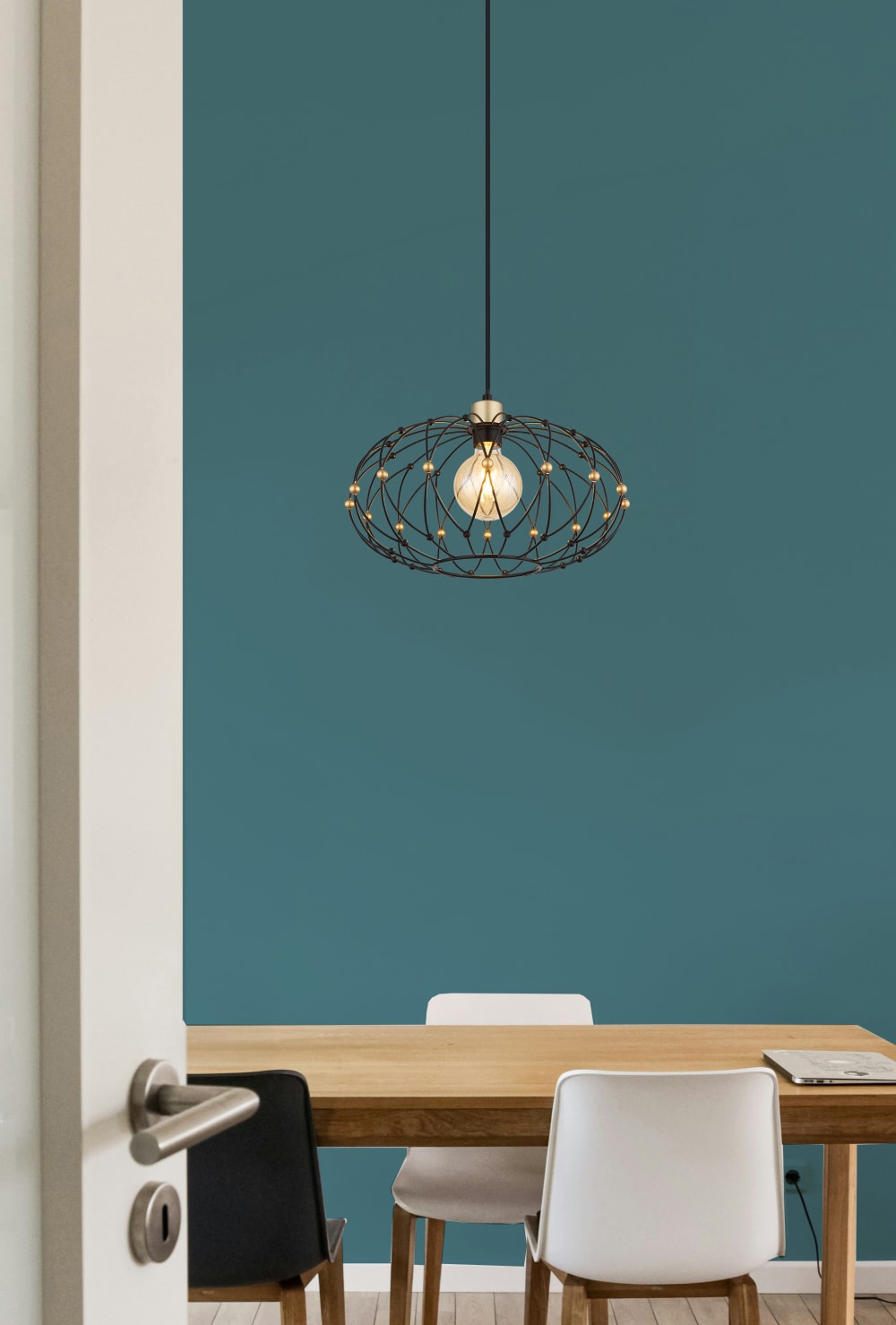 Suspension métal noir mat, 150cm — vue 3