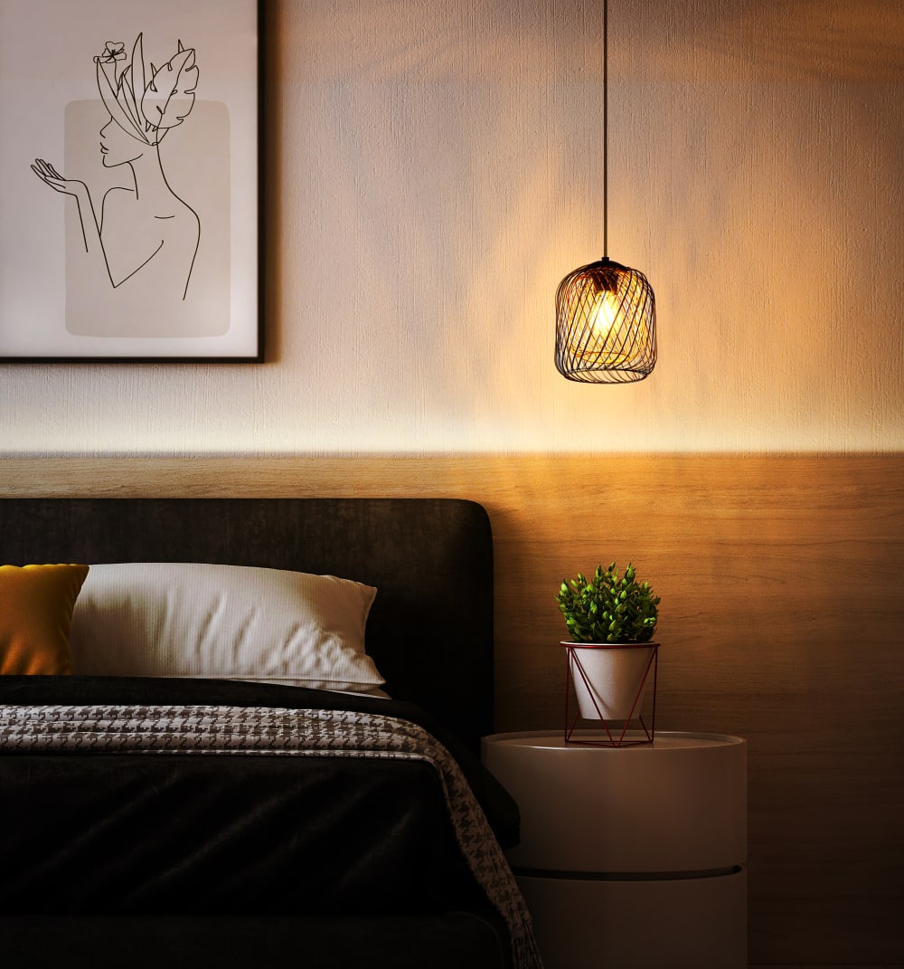 Suspension métal noir mat, 150cm — vue 3
