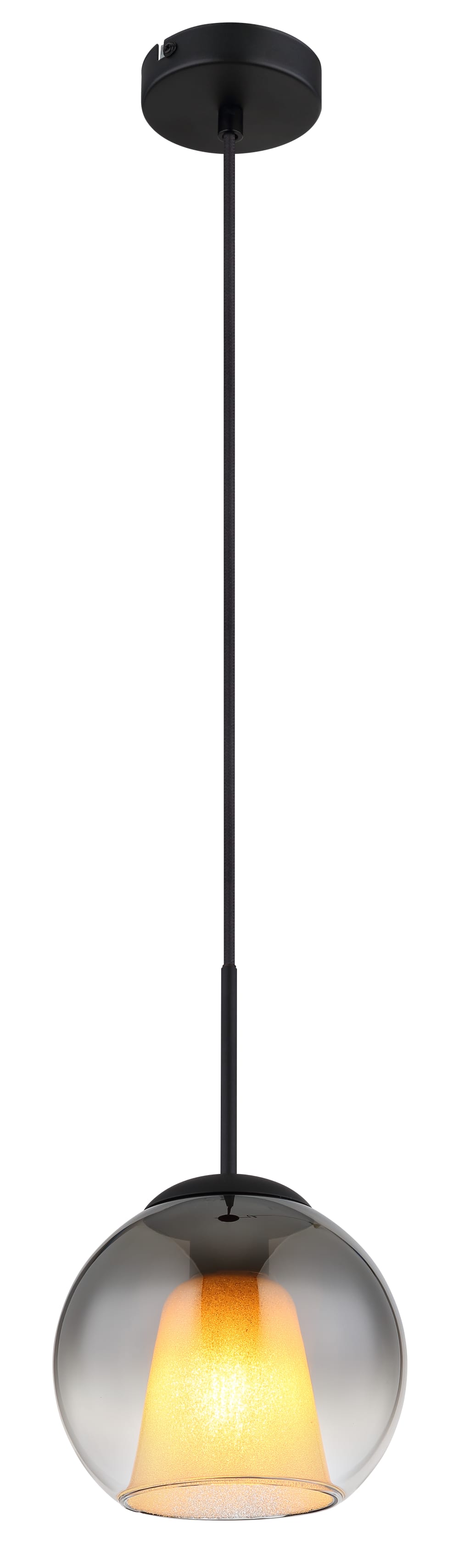 Suspension métal noir mat, 120cm