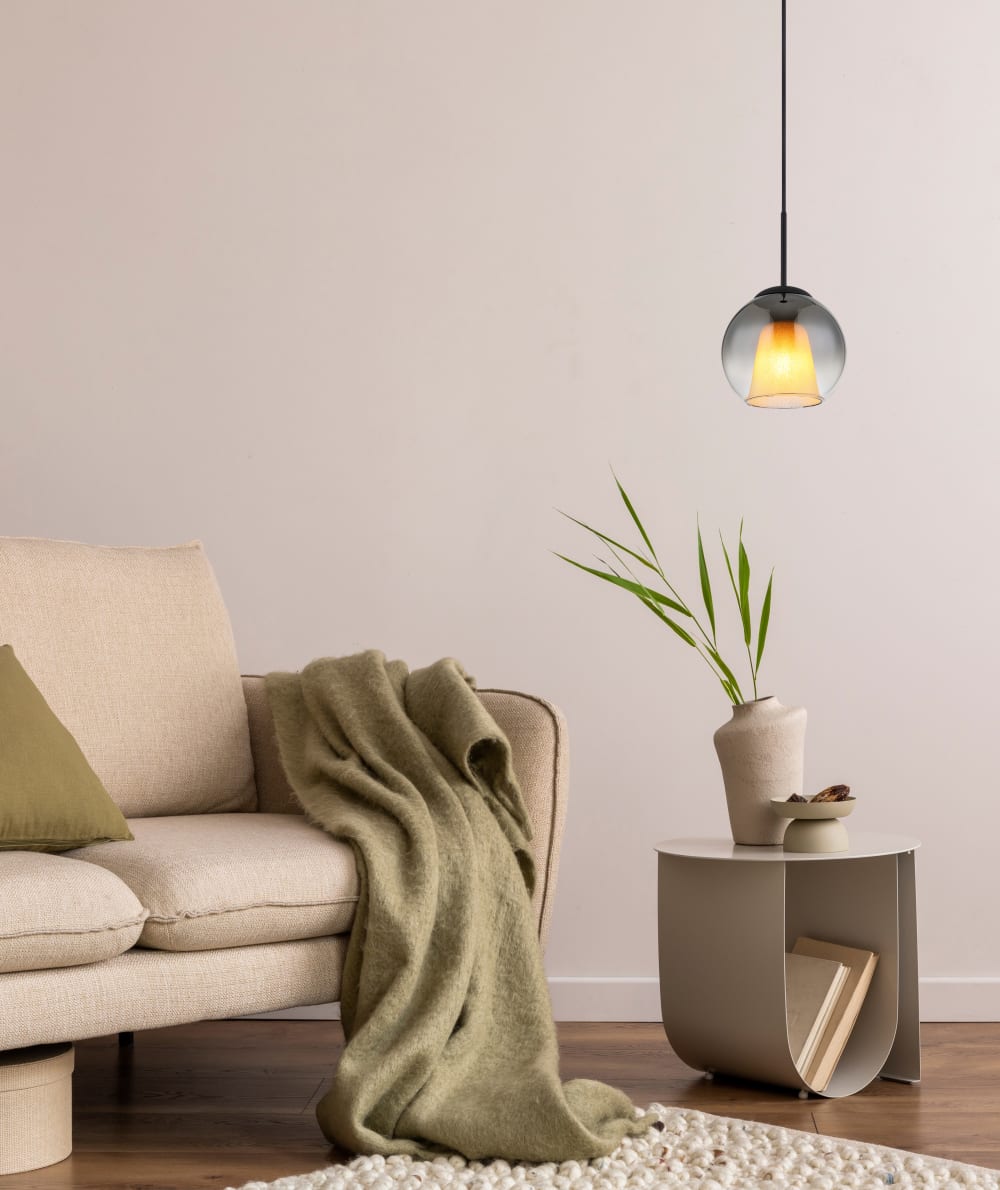 Suspension métal noir mat, 120cm — vue 3