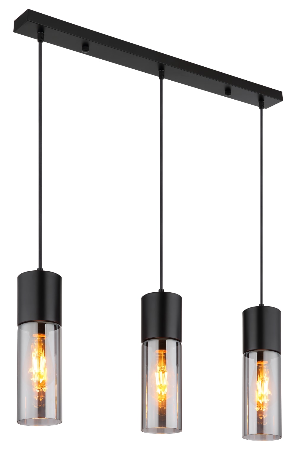 Suspension métal noir mat, 120cm