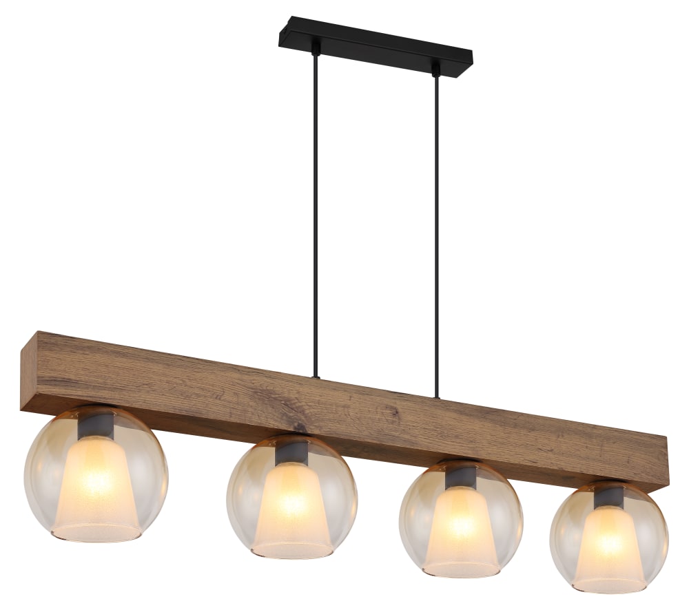 Suspension métal noir mat, 120cm