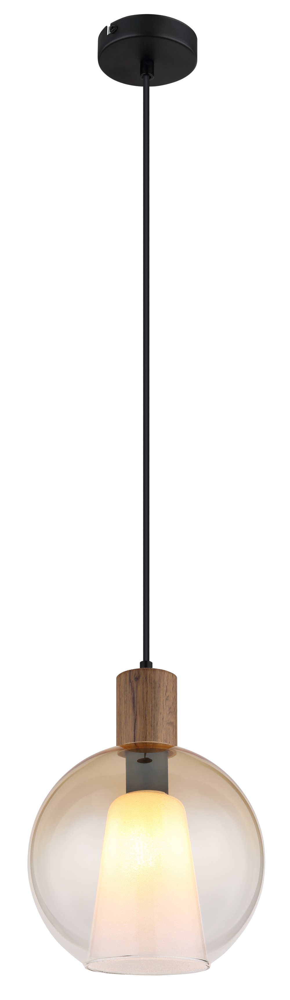 Suspension métal noir mat, 120cm