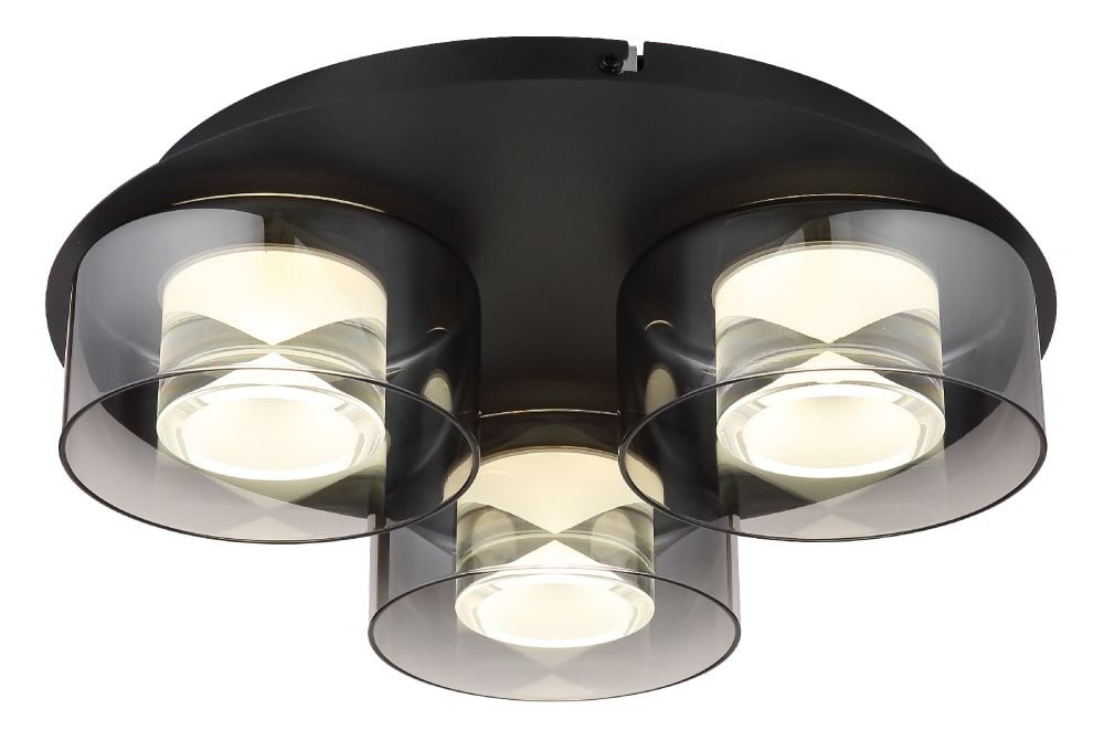 Plafonnier métal noir mat,11,5cm