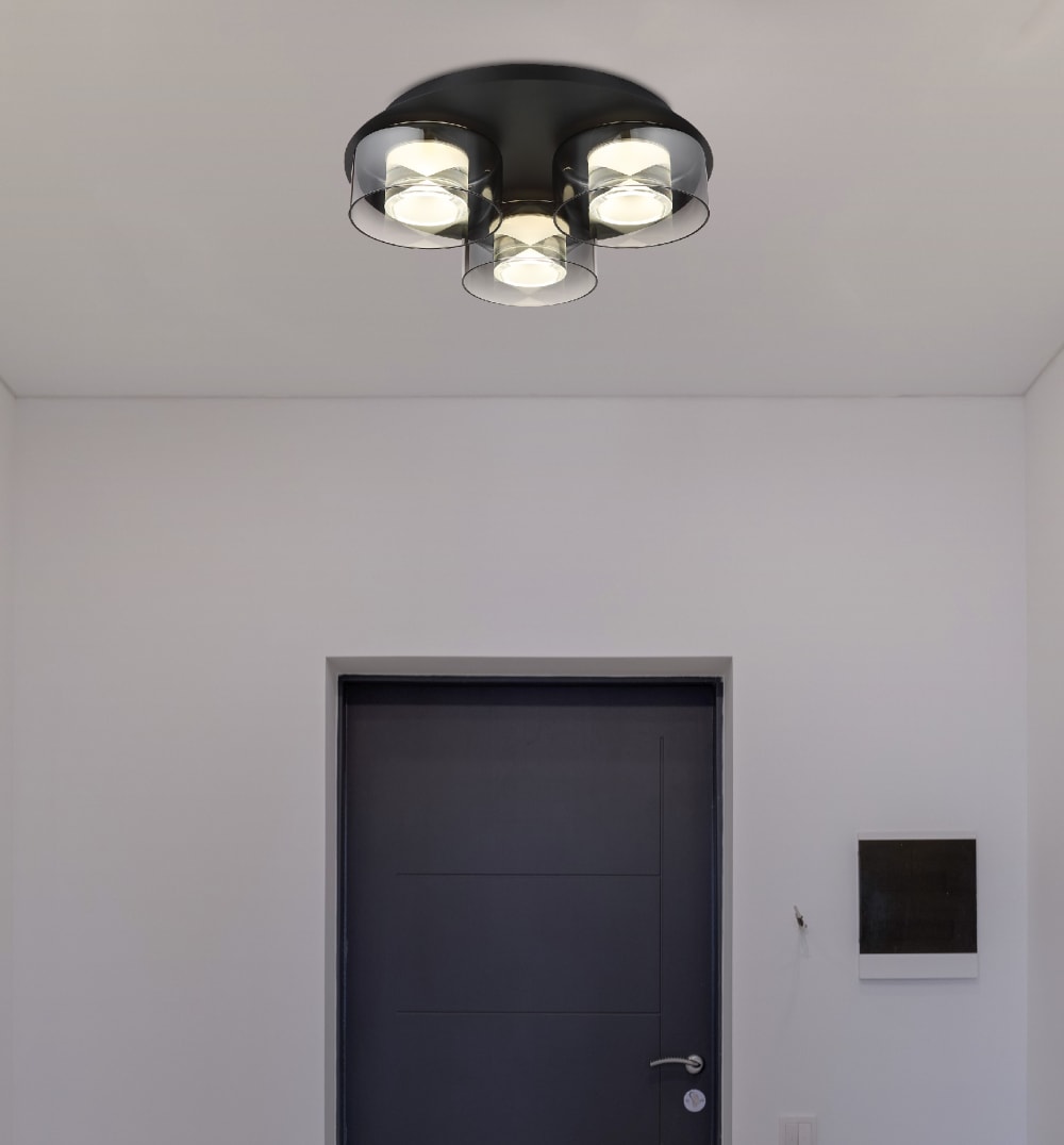Plafonnier métal noir mat,11,5cm — vue 3
