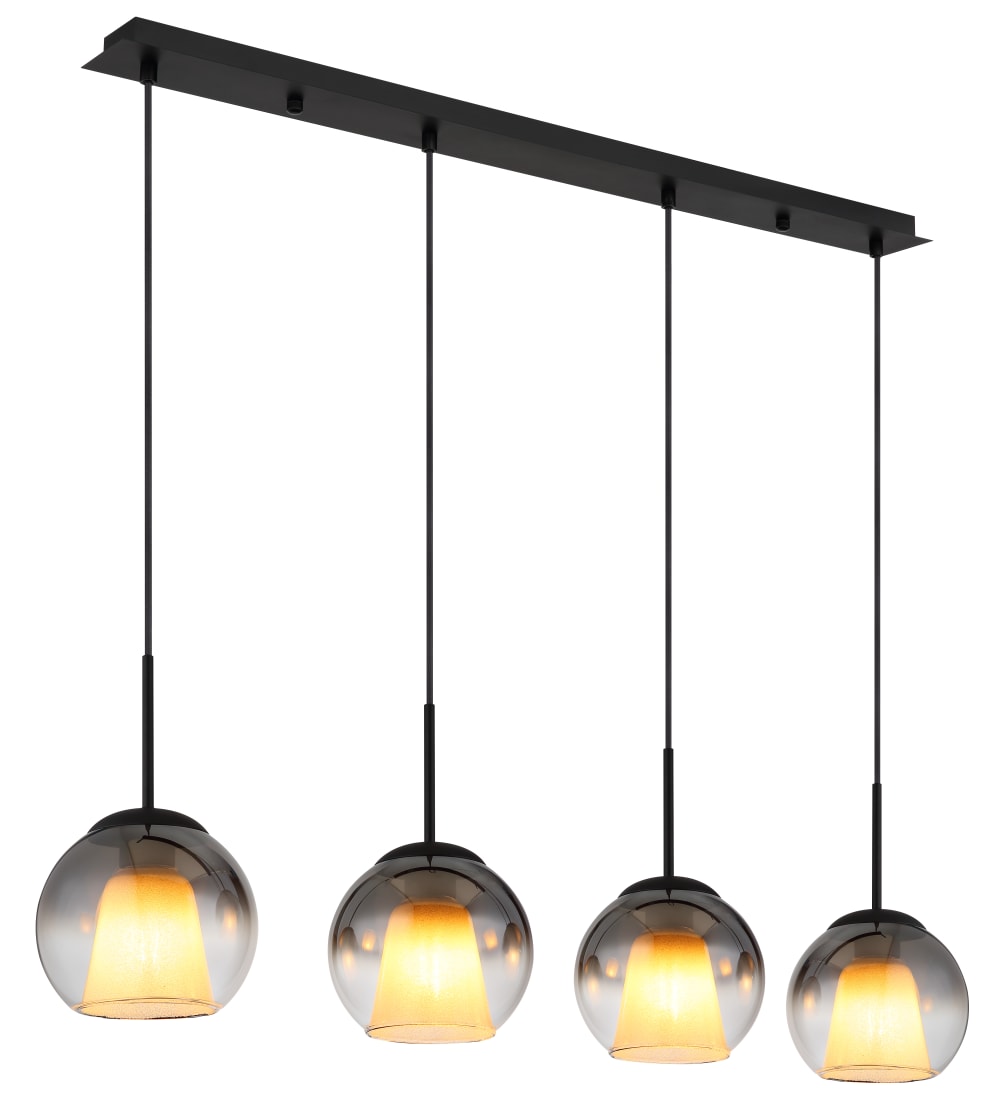 Suspension métal noir mat, 120cm