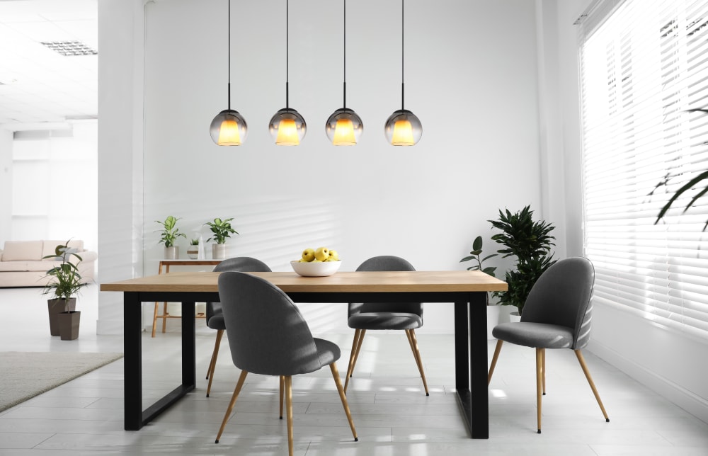 Suspension métal noir mat, 120cm — vue 3