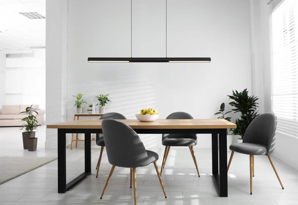 Suspension métal noir mat, 150cm — vue 3