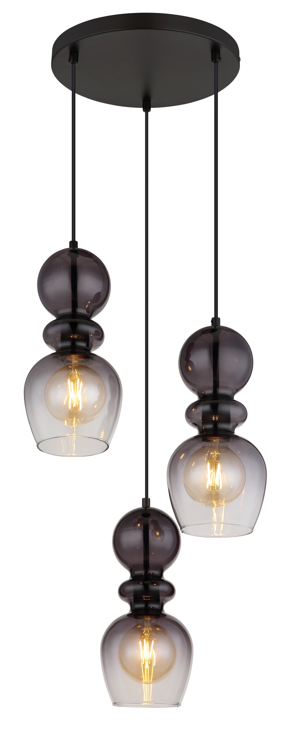 Suspension métal noir mat, 150cm