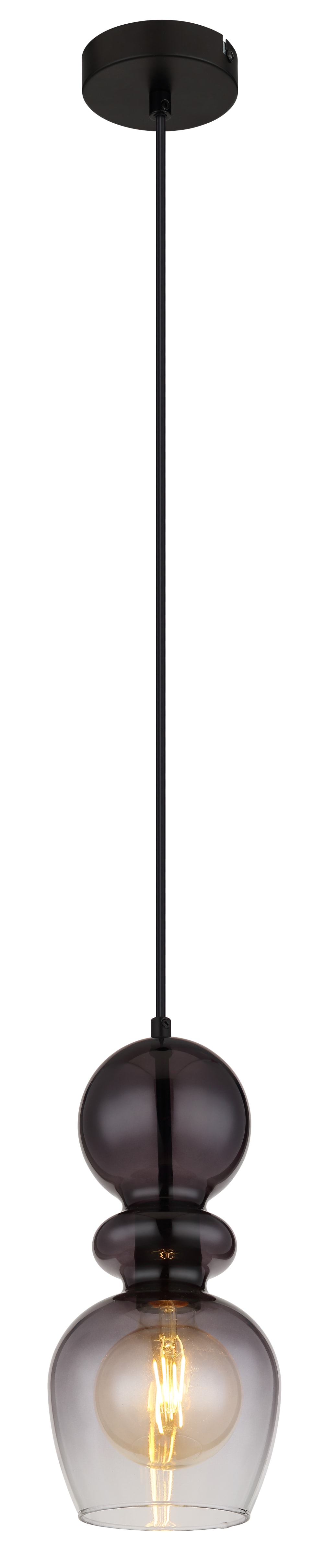 Suspension métal noir mat, 150cm