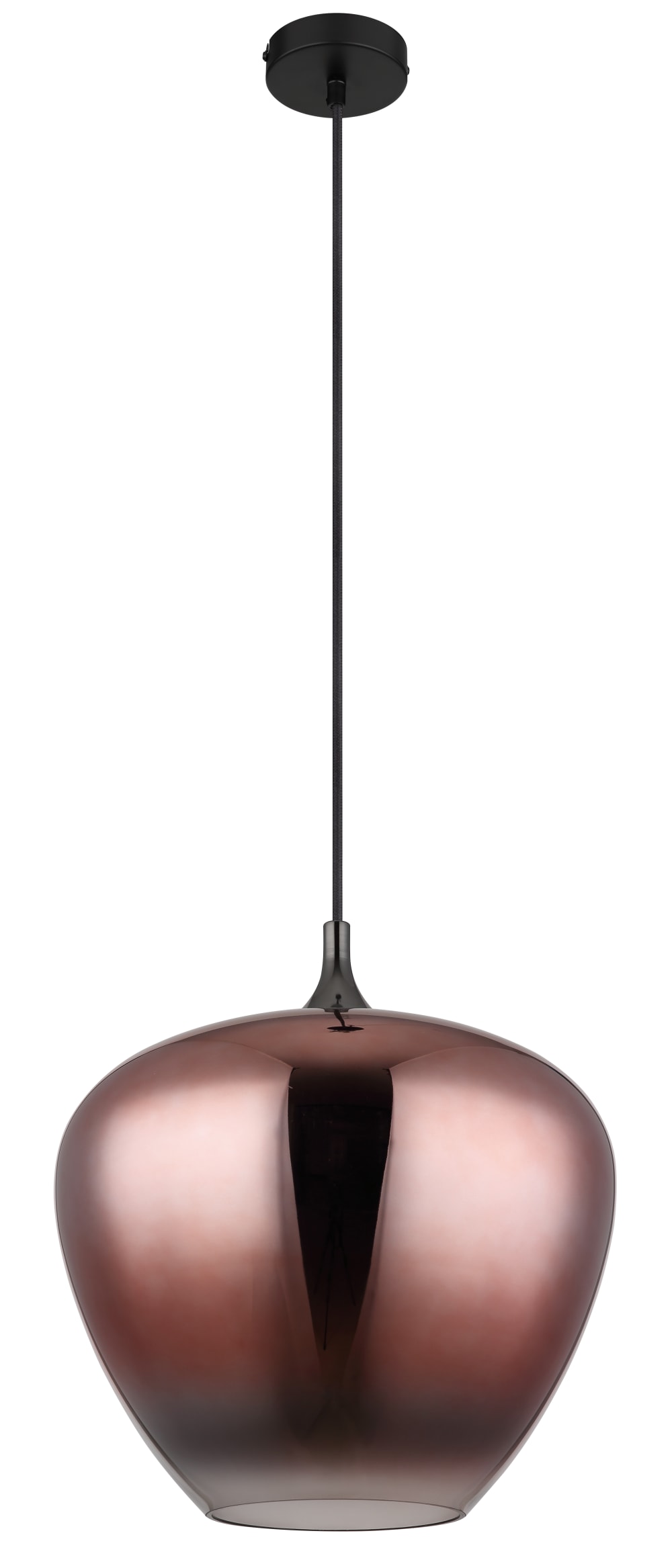 Suspension métal noir mat, 120cm