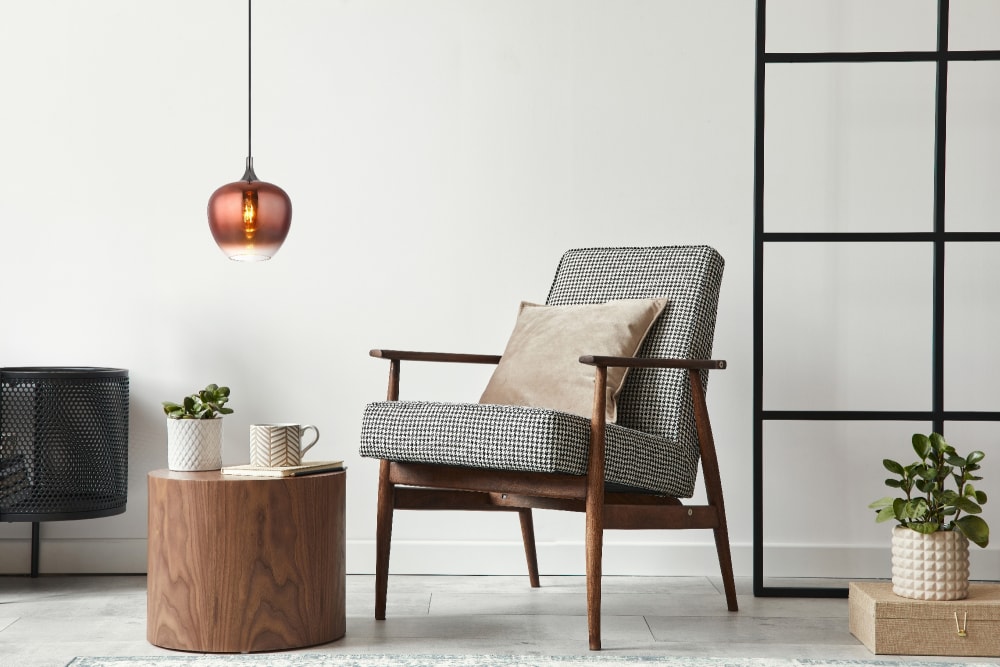 Suspension métal noir mat, 120cm — vue 3