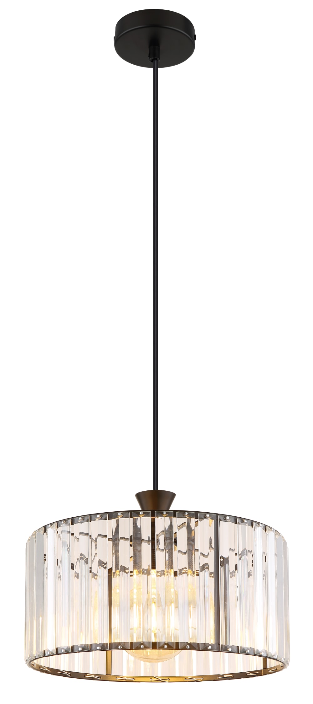 Suspension métal noir mat, 19cm