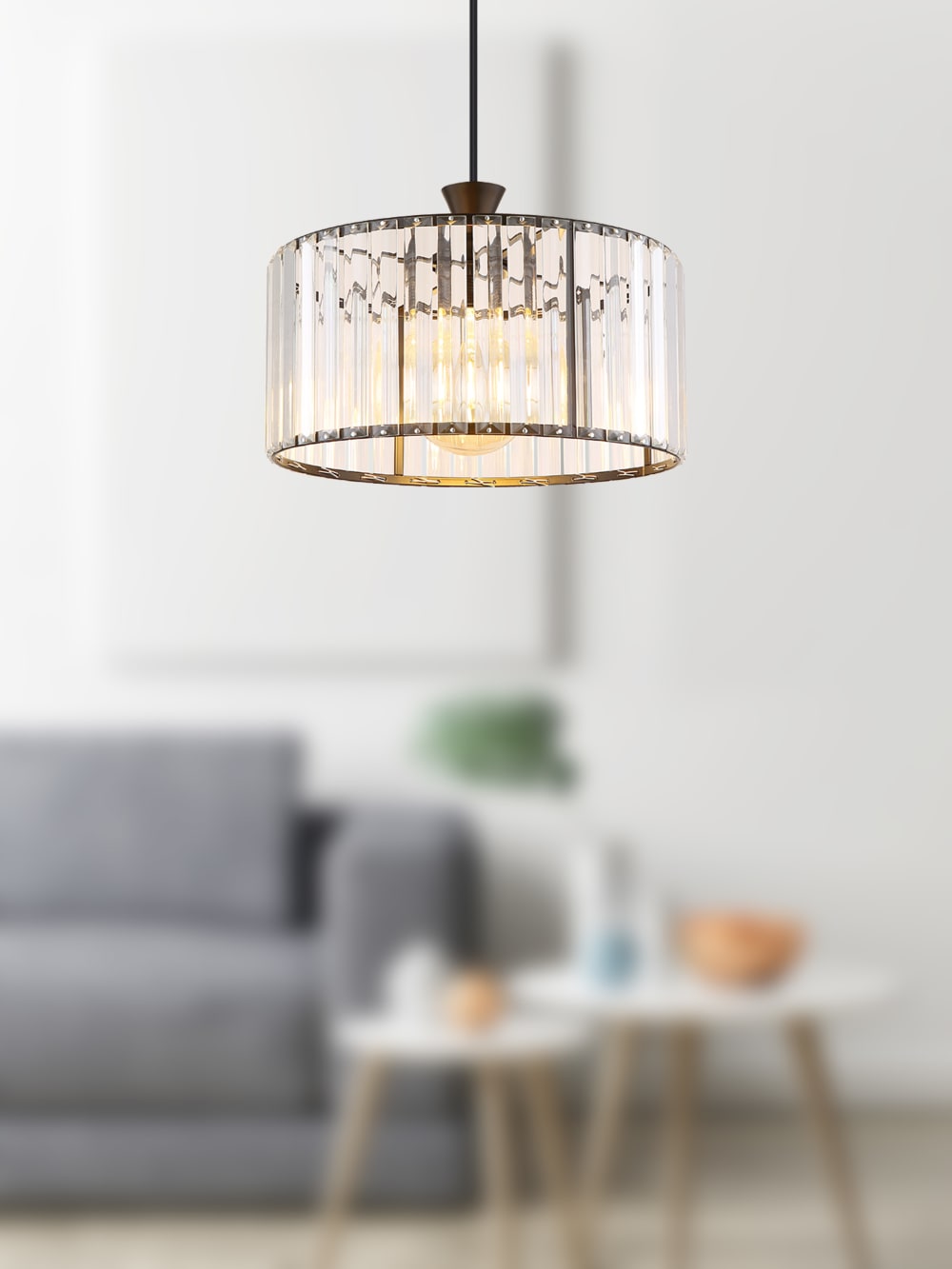 Suspension métal noir mat, 19cm — vue 3
